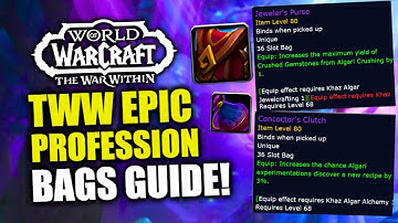 How To Craft All Tailoring Professions Bags & Make Tons of Gold! WoW The War Within Goldmaking 11.0