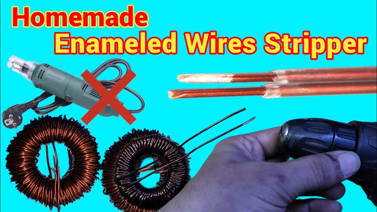 Enamel Stripper , HomeMade Enameled Wire Stripper , Enameled Wire Stripping HACK 🤔🧐
