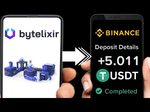 ByteLixir Internet Sharing App | USDT Withdrawal Successfully Received in My Binance Wallet