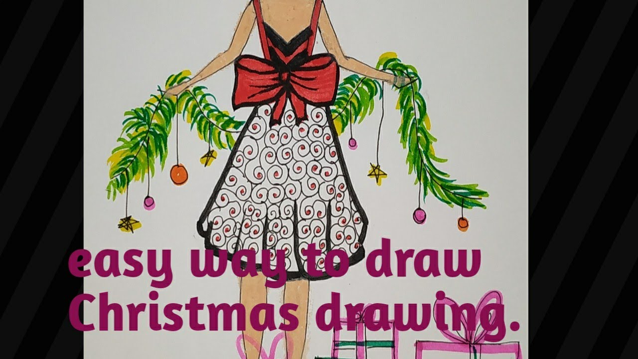 Simple christmas drawings at paintingvalley.com Christmas drawing idea. || easy drawing of Christmas. - YouTube