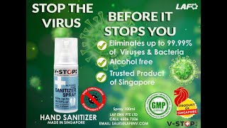 V STOP Hand Sanitiser Singapore | How Effective is V-STOP Products against Covid-19? screenshot 1