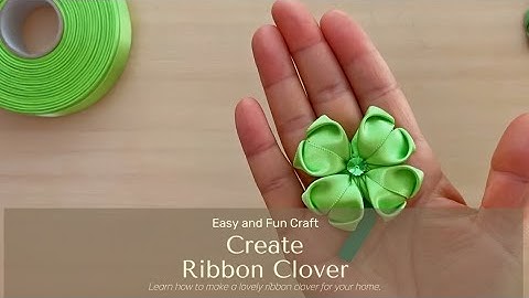 Easy DIY Ribbon Clover ☘️ St. Patrick