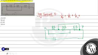 14. In the given circuit the total resistance between \( \mathrm{X} \) and \( \mathrm{Y} \) is :....