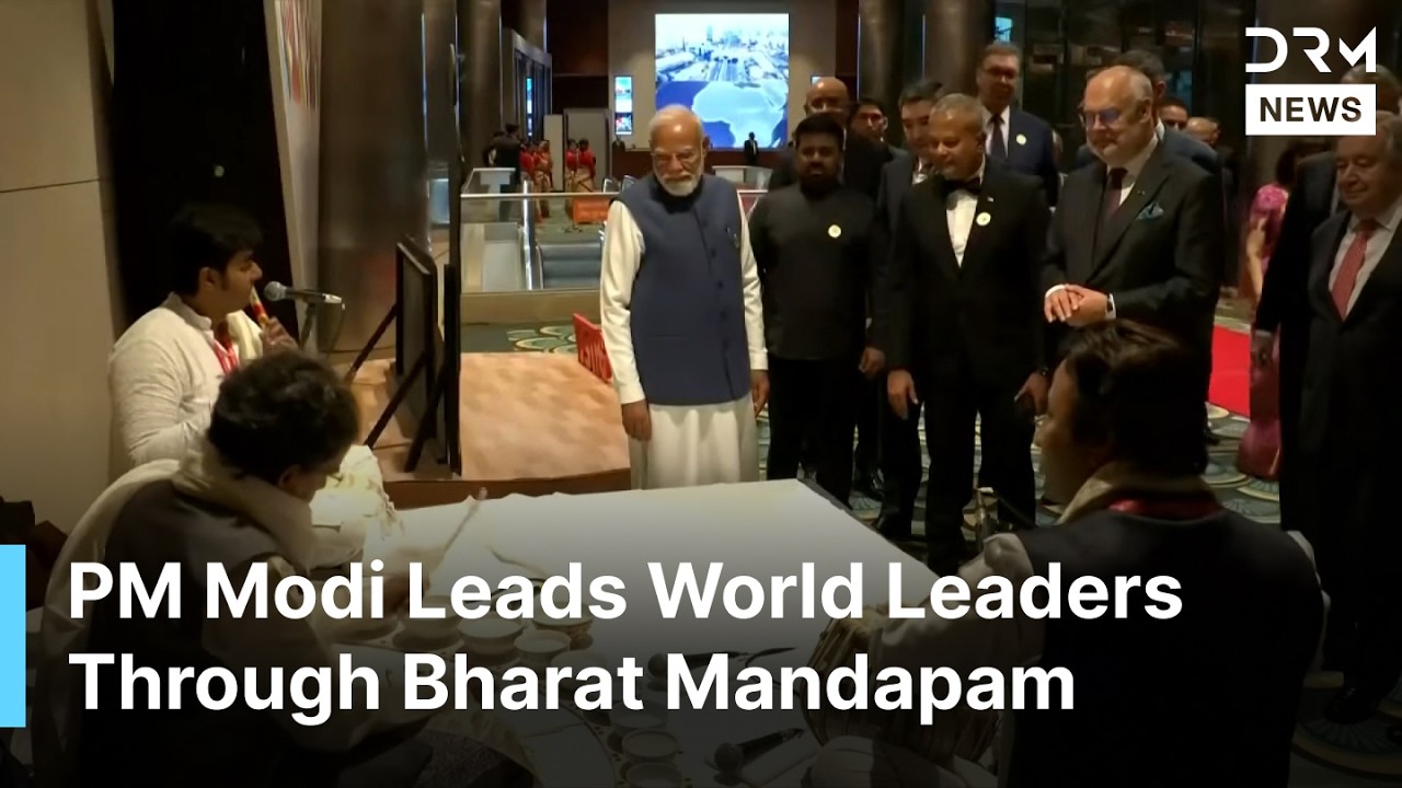 Indian PM Modi Tours Bharat Mandapam With International Leaders at AI Summit 2026 | AC1N