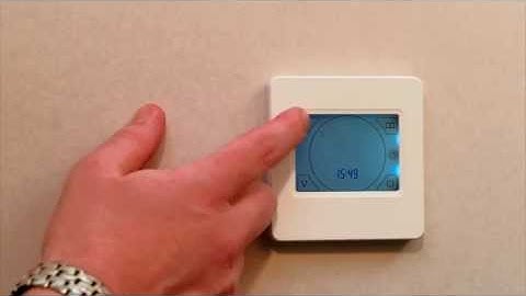 How to program E92 underfloor heating