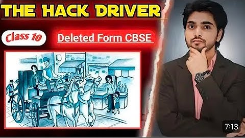 The Hack Driver Class 10 English Easy Explanation By dear sir | The Hack Driver Class 10