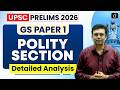 UPSC Prelims 2026 GS Paper Answer key | Polity Section Detailed Analysis | Drishti IAS English