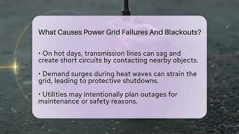 What Causes Power Grid Failures And Blackouts? - Man vs. Disaster
