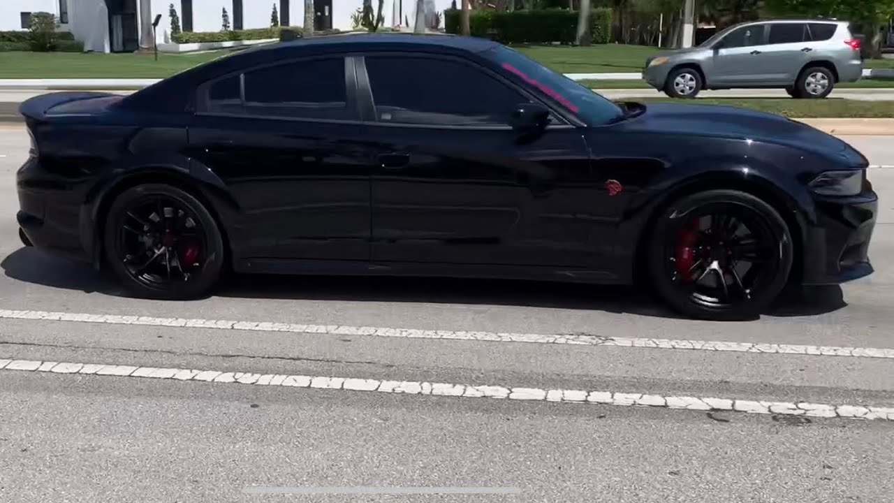 2020 Dodge Charger hellcat wide body supercharger whine flyby YouTube
