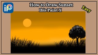 How to Draw Sunset in Ibis Paint X || Ibis Paint X Easy Tutorial screenshot 5
