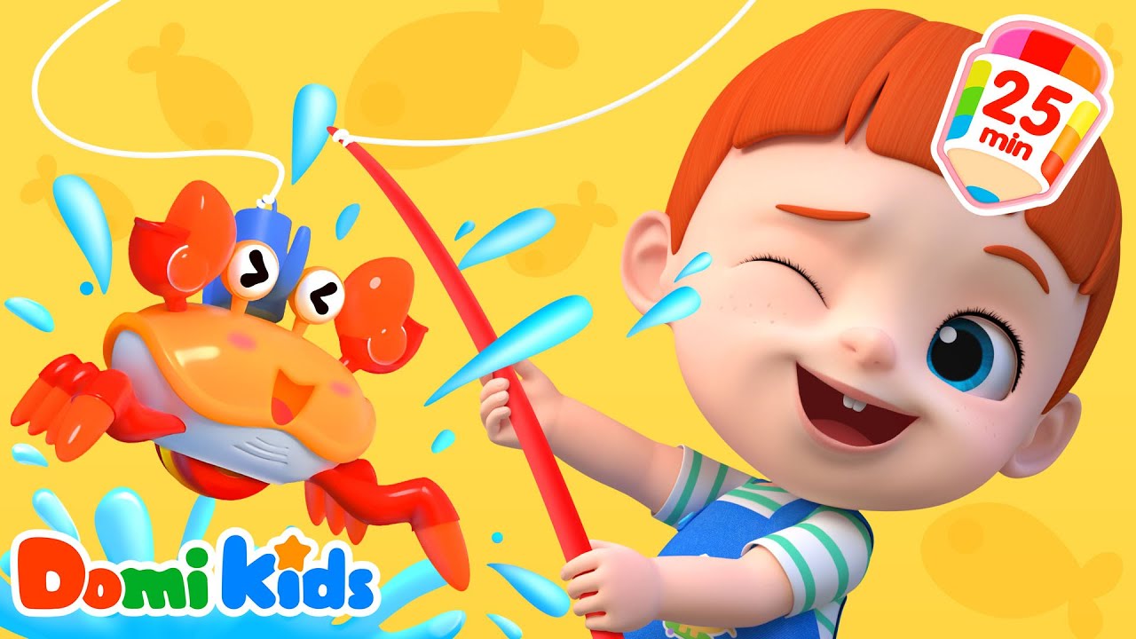 快來幫忙釣大魚！🎣🐟| 水池釣魚遊戲💧 | Kids Cartoon | 精選卡通動畫 | 幼兒啟蒙 | 寶貝多米益智