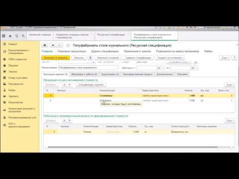 Управление производством в 1С ERP