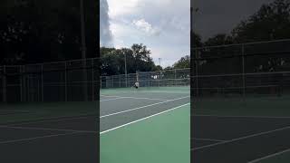 Old school 80s tennis forehand