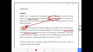 TRANSFER PRICING   MAC3761 Costing & MAC3701