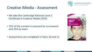 Year 8 Options Presentation - Creative iMedia