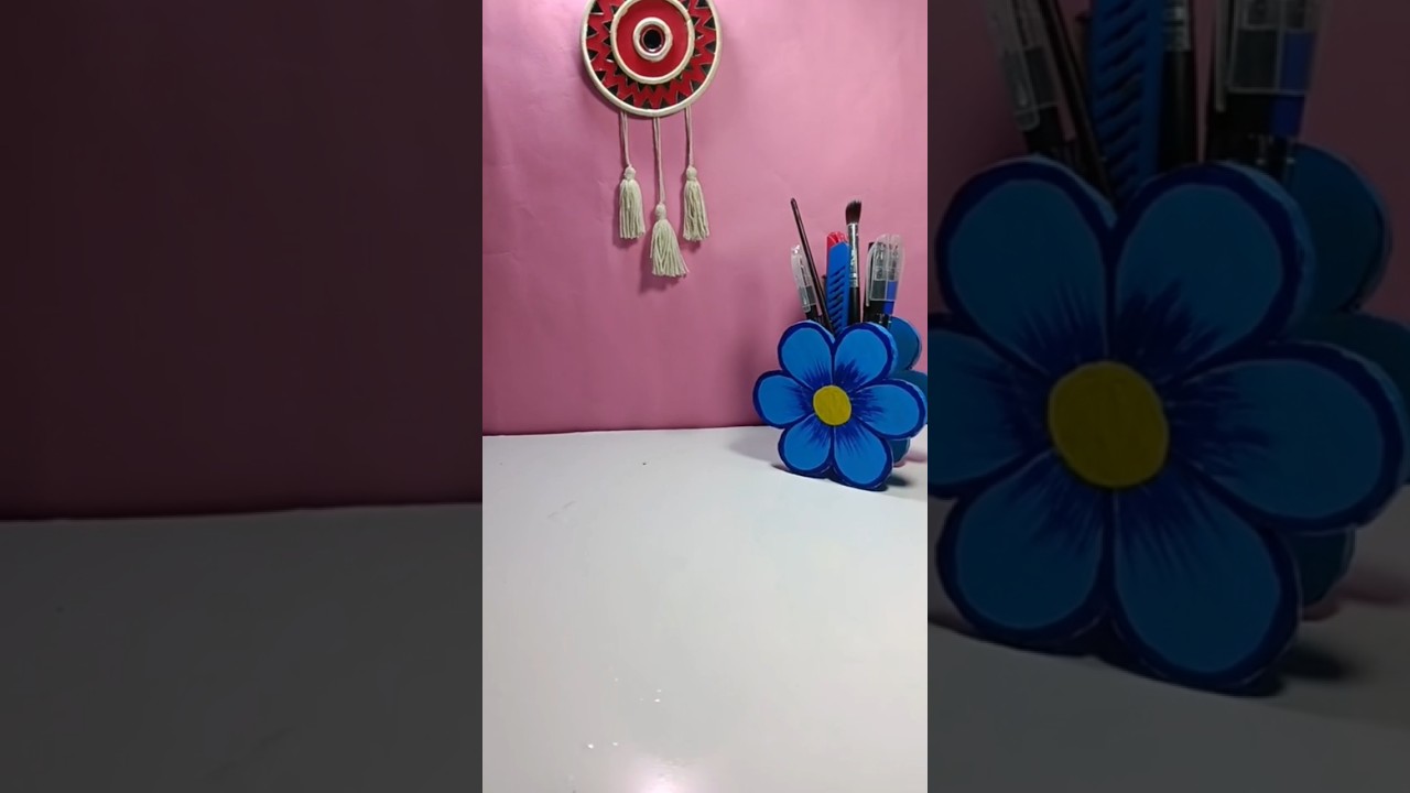 ✨ Desk Setup Makeover | White Wall Sticker Table Transformation |  