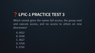 LPIC-1 Exam 101-500 Practice Test 3: File and Directory Permissions Explained with Linux Commands