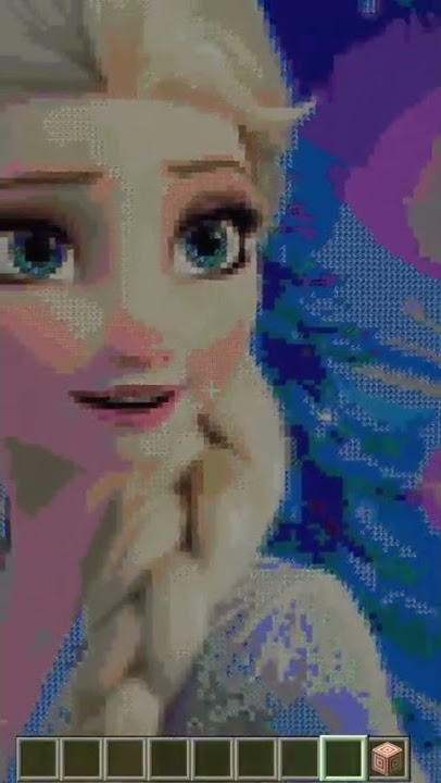 Minecraft Frozen Elsa Pixel art #shorts