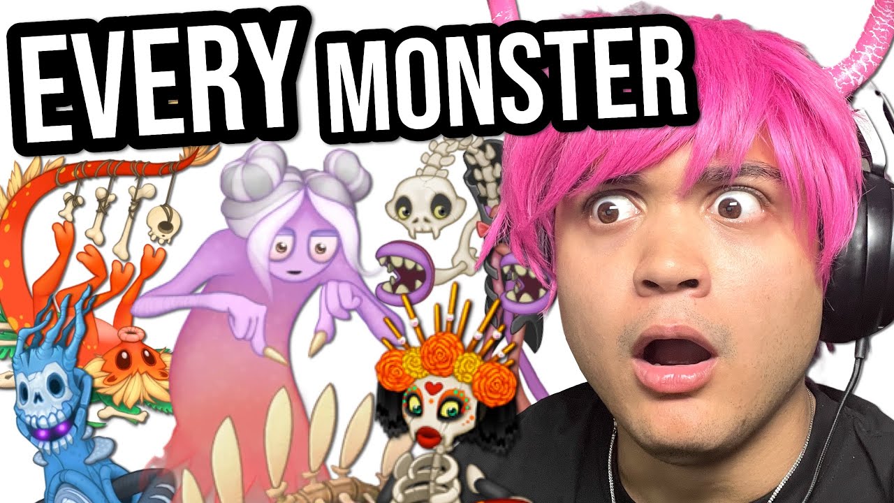 Реакция на каждого МОЕГО ПОЮЩЕГО МОНСТРА в Bone Island — All Sounds (реакция MVPerry)