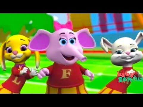 LEARN COLORS & Animals cartoon for kids ABC Song Toddlers and babies Baby Genius Nursery Rhymes