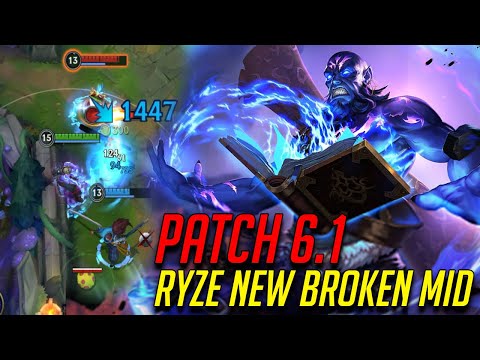 Wild Rift Ryze New Mid Laner For Patch 6.1 Full Gameplay