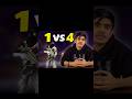1 vs 4 free fire #shorts #freefire #1vs4