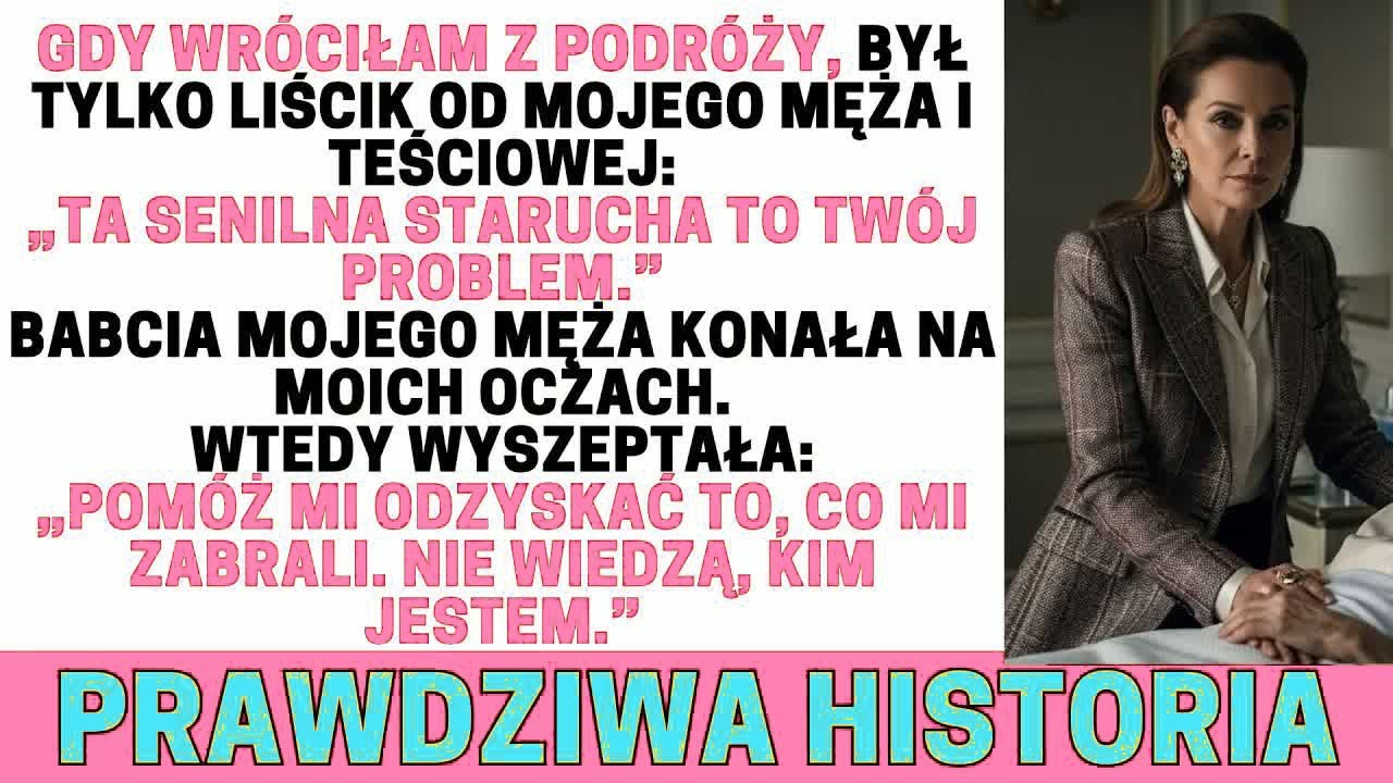 „Zajmij się tą starą, schorowaną i otępiałą ” Babcia mojego męża umierała przy mnie…