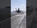 US Navy fighter jets LAUNCH from aircraft carrier in action against Iran #shorts #us #news #navy