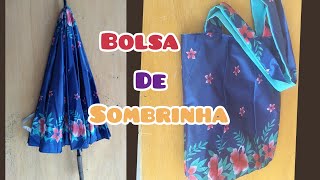 Como fazer uma LINDA BOLSA com tecido de sombrinha , muito facil.☔🏖️⛱️