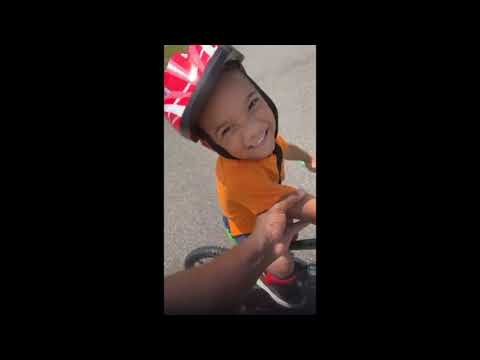 Teaching My Grandson To Ride A Bike Without Training Wheels