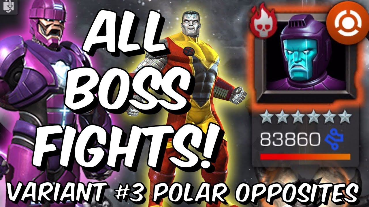 Variant #3 Polar Opposites All Boss Fights! - Kang, Wolverine! - Marvel Contest of Champions