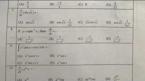 12th class Math lahore board (group 1) mcqs paper 2023