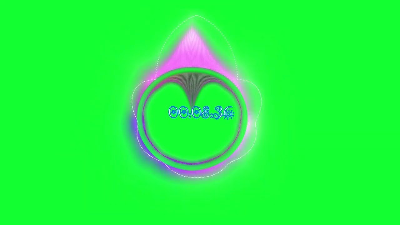 Free Green Screen  Audio Spectrum Without Sounds | EDM Vibes | 