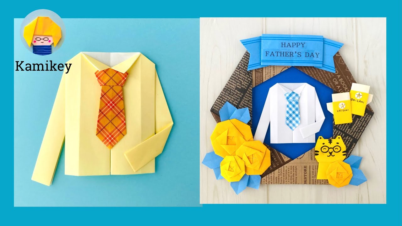 折り紙】長袖シャツ Origami Shirt(カミキィKamikey) - YouTube