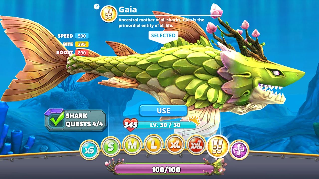 GAIA SHARK UNLOCKED and GAIA SHARK GAMEPLAY | Hungry Shark World