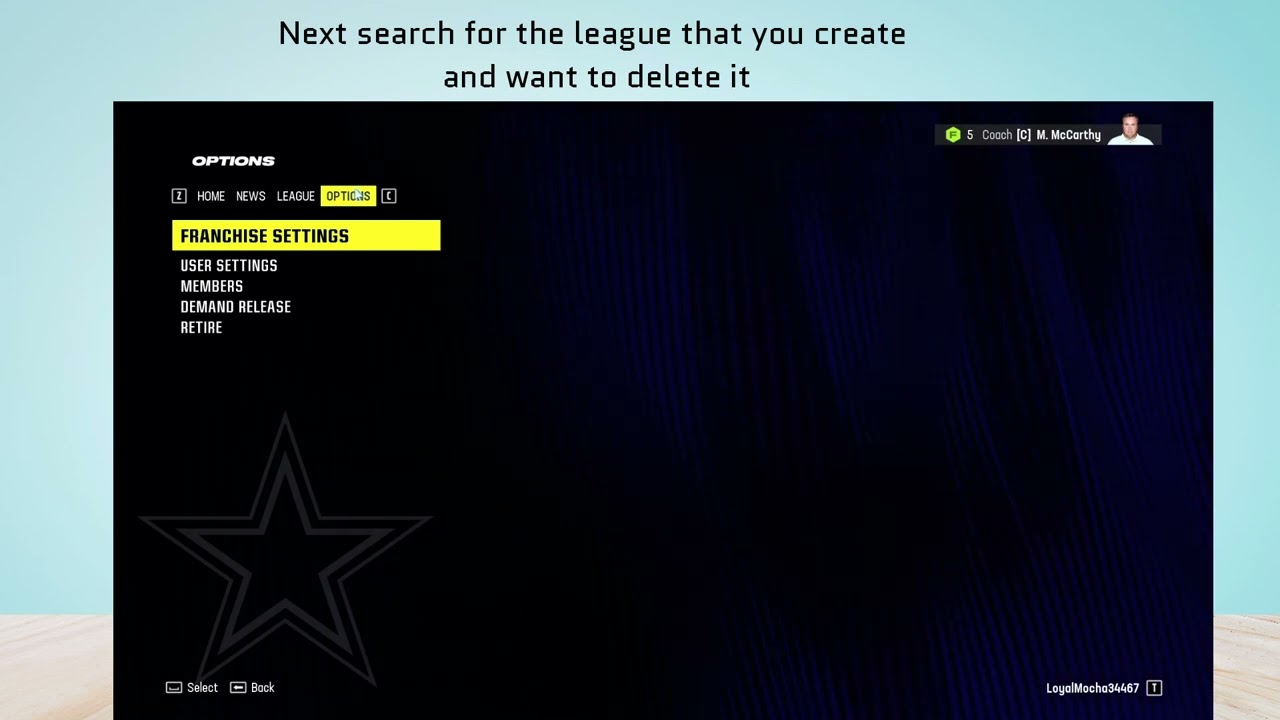 How to Delete League Franchise in Madden NFL 24