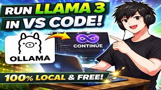 🔥 Run Llama 3 in VS Code (100% Local & Free) ⚡| Ollama + Continue Setup #tech#ai#viral#ollama#llama3