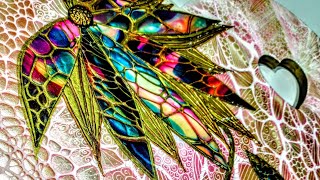 How to Make a Beautiful Flower With Acrylic Skins #fluidart #acrylicpouring #tlp #bloom How To Make Bloom Acrylic Skins