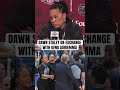 Dawn Staley reacts to Geno Auriemma’s postgame moment