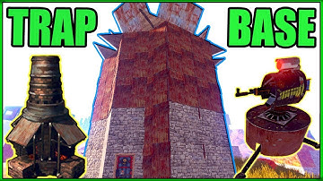 most OP accidental TRAP BASE design in Rust?! - Hidden Turrets + Large Furnaces ( Rust Raid PvP )