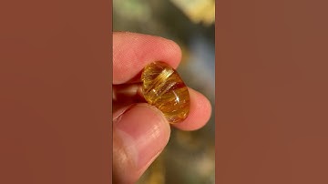 Mặt thạch anh tóc vàng bã mía oval ánh titan cực kỳ dày