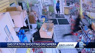 Gas station shooting caught on camera