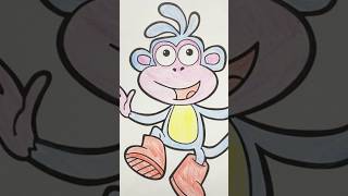 Coloring Boots Mongkey Dora The Explorer