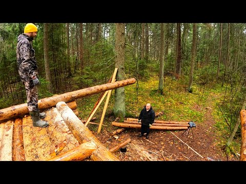 Положили ПОСЛЕДНИЙ ВЕНЕЦ | ЛЕСНОЙ ДОМ | ИЗБА | FOREST HOUSE | DUGOUT | HUT