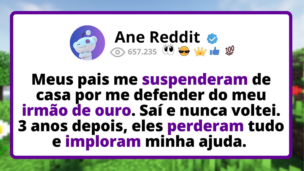 Meus pais me SUSPENDERAM de casa por me DEFENDER do meu irmão de ouro. Saí e NUNCA voltei. 3 anos...