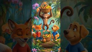 Monkey Stole Mad &amp; Max Food! 😂 | খাবার চুরি করে পালালো Monkey #junglestory #Mad&amp;Max #Cartoon #Monkey