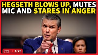 Us Senate Save The Lecture Pete Hegseth Explodes, Turns Off Mic During Fiery Testimony