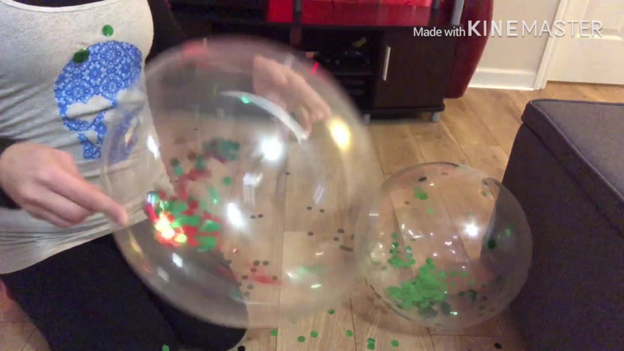 CONFETTI BALLOONS INFLATION AND POPPING!! YouTube