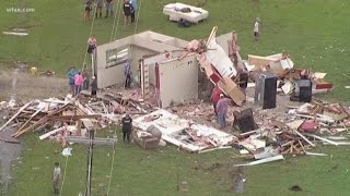 New images of damage after tornadoes hit North Texas area