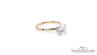 14k Yellow Gold and 14k White Gold Engagement Ring Setting